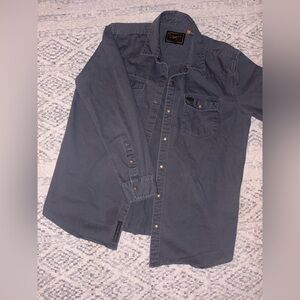 howler brothers charcoal button-down jacket